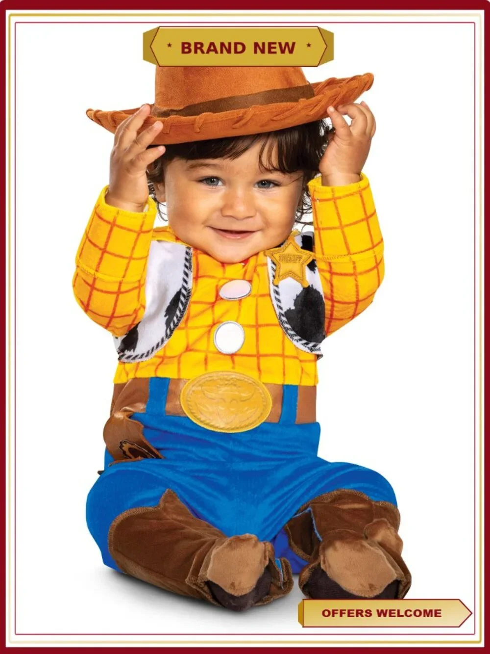 Disney Toy Story Woody Deluxe Infant Costume 6-12M Halloween